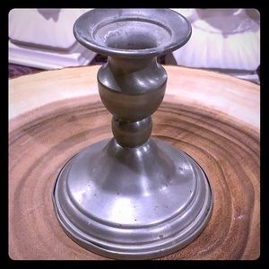 Pewter candle holder